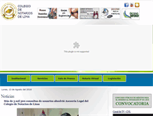 Tablet Screenshot of notarios.org.pe
